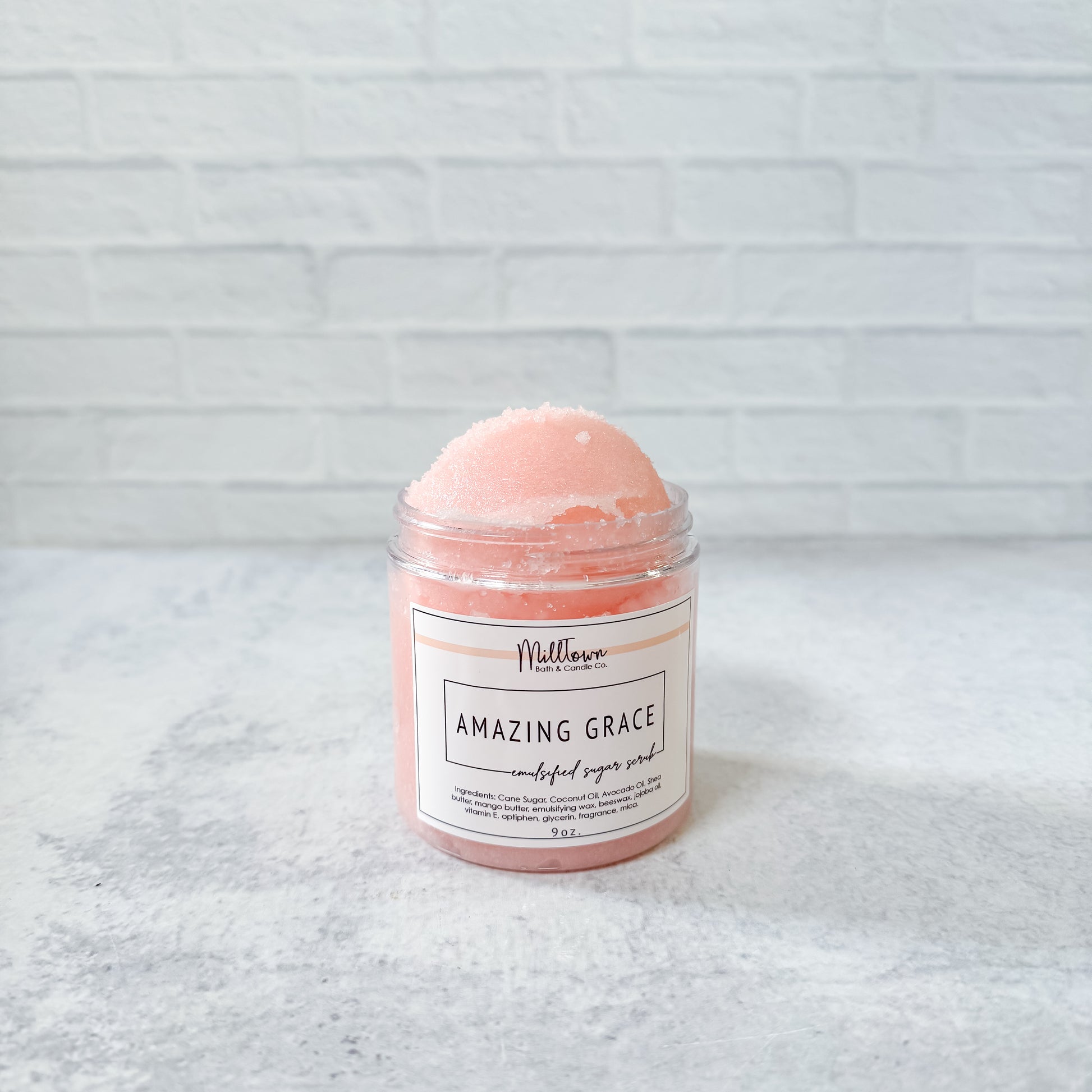 Amazing Grace Front View Handmade Sugar Scrub Non Toxic Thomaston, GA