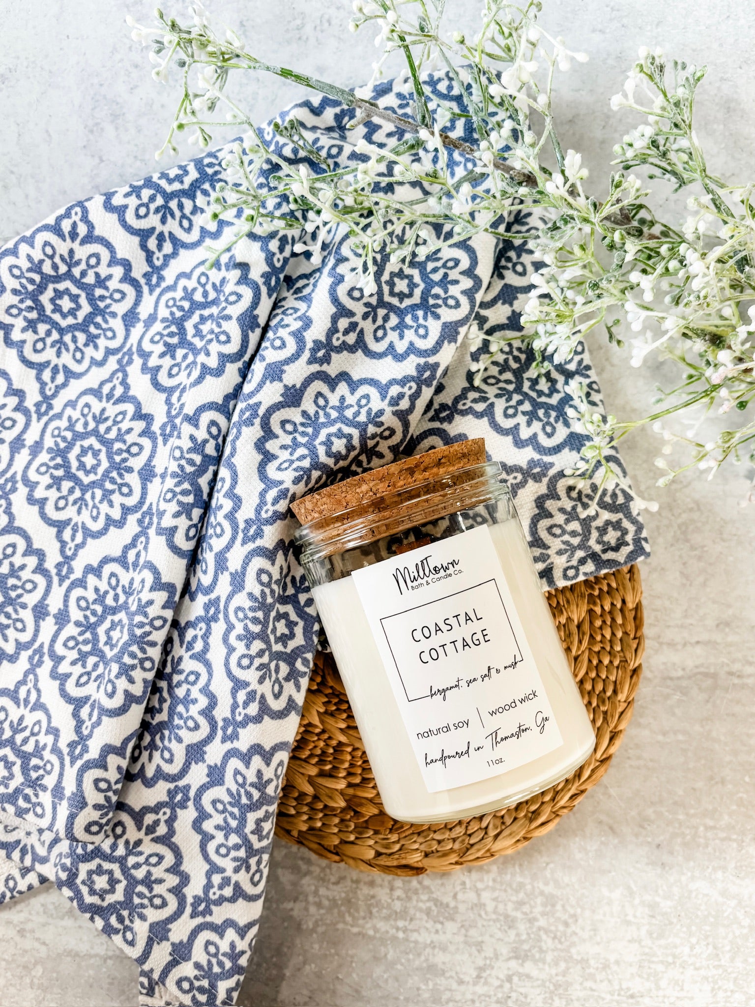 Coastal Cottage 100% Natural Soy Wax Wood Wick Candle Thomaston, GA