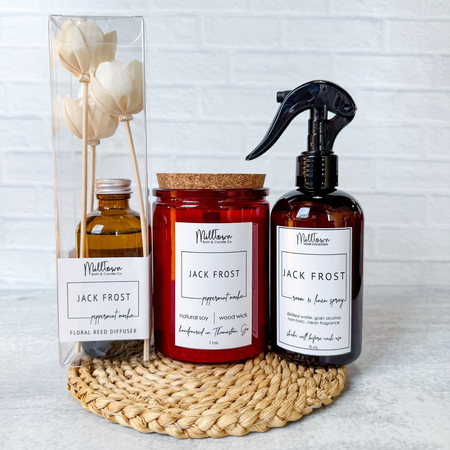 Peppermint moch christmas gift set handmade thomaston, GA