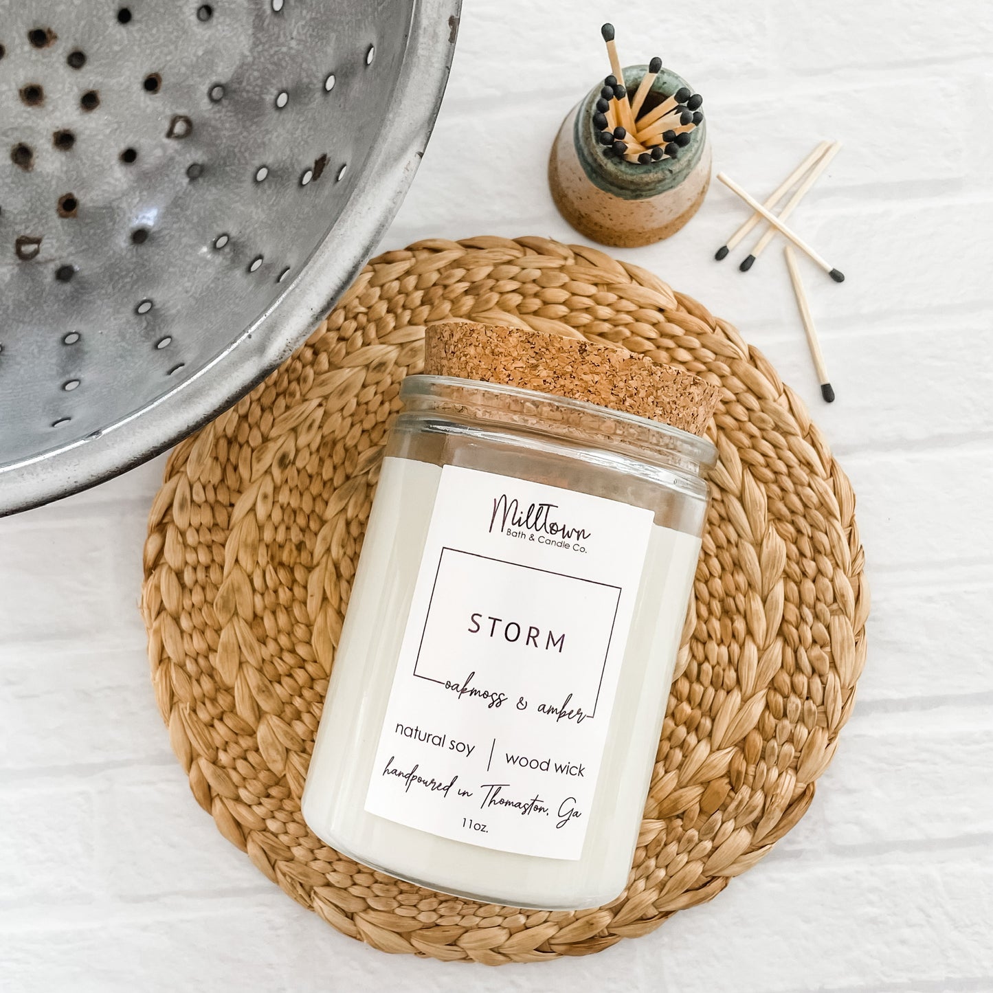 Storm 100% Natural Soy Wax Wood Wick Candle Thomaston, GA