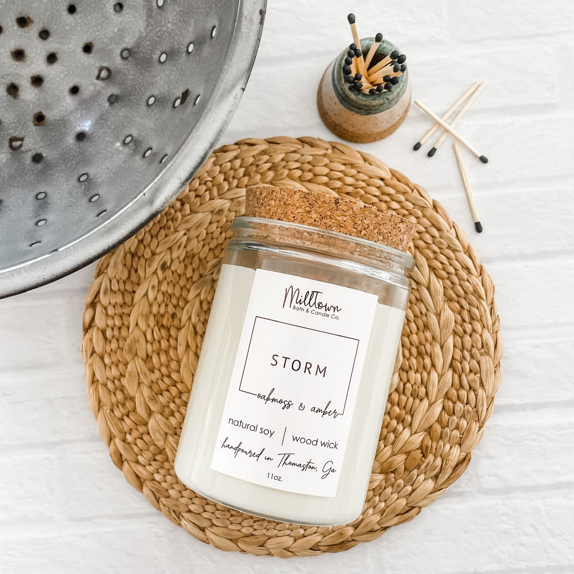 Storm 100% Natural Soy Wax Wood Wick Candle Thomaston, GA
