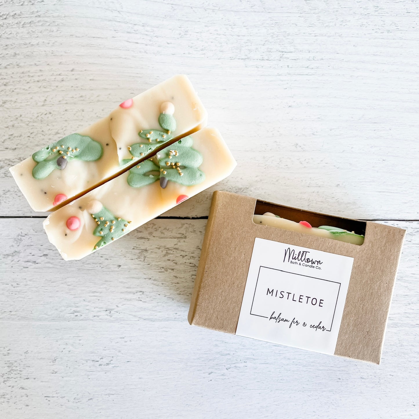 Mistletoe Boxed Bar Soap Handmade Non Toxic Thomaston, GA