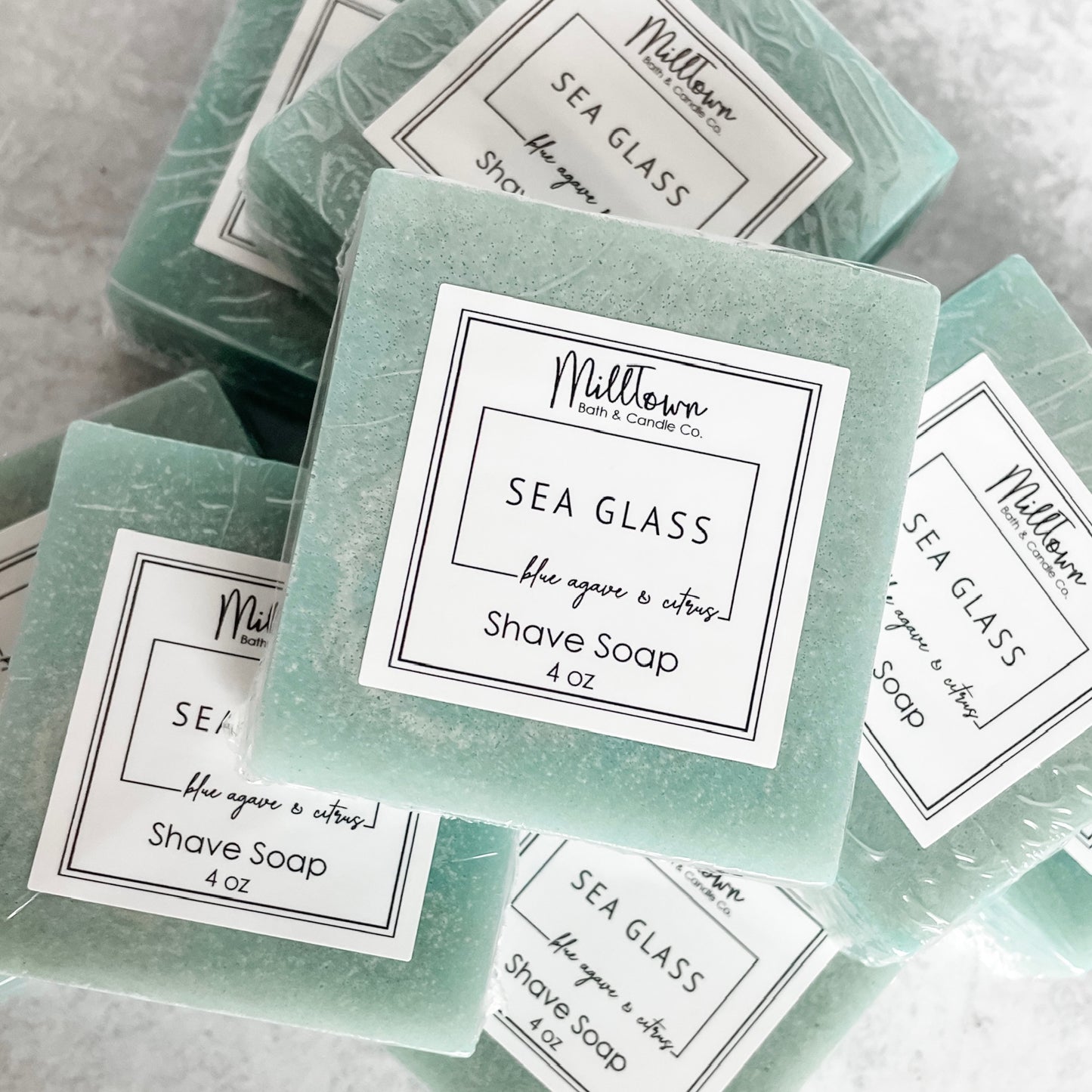 Sea Glass Shave Soap Close View Non Toxic Thomaston, GA