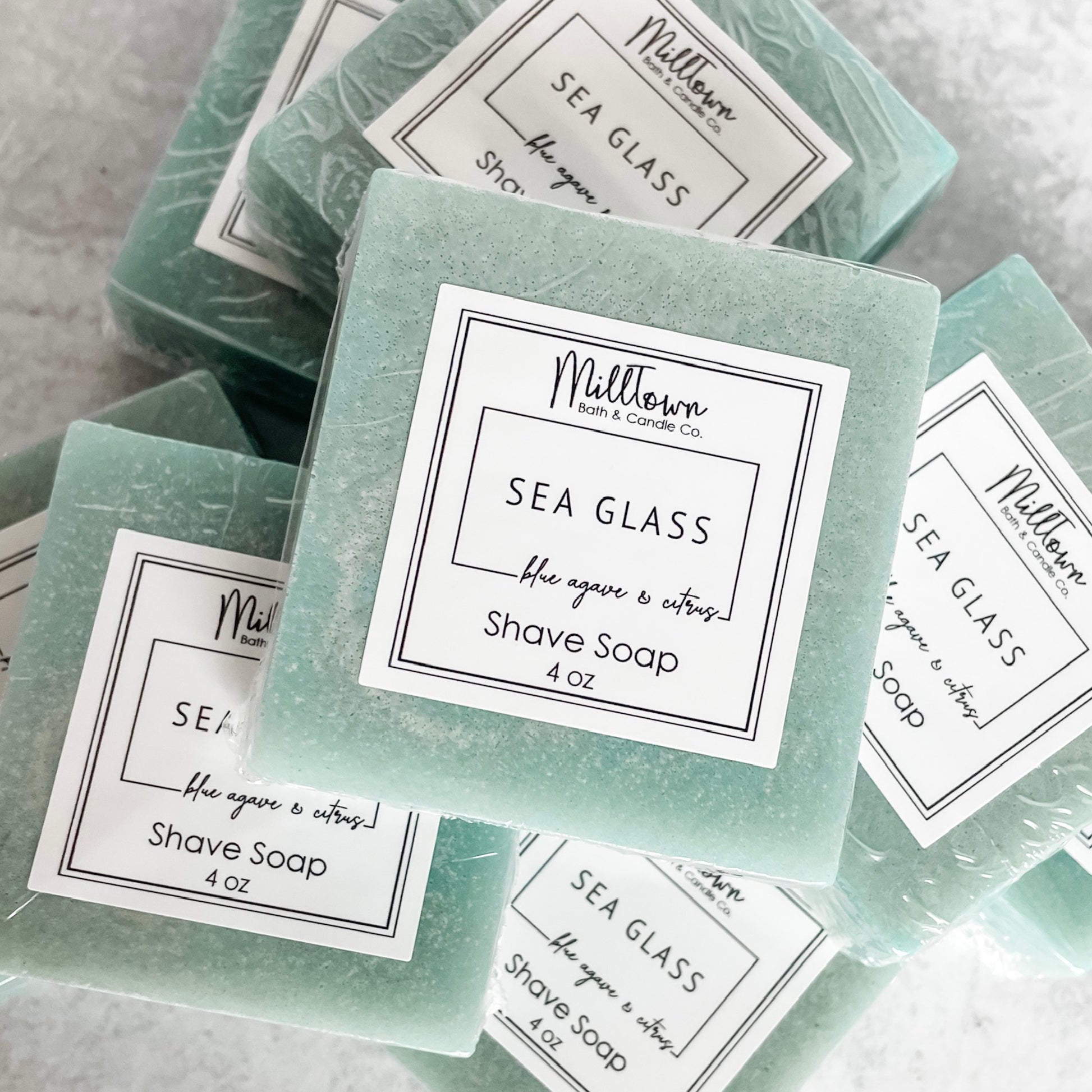 Sea Glass Shave Soap Close View Non Toxic Thomaston, GA