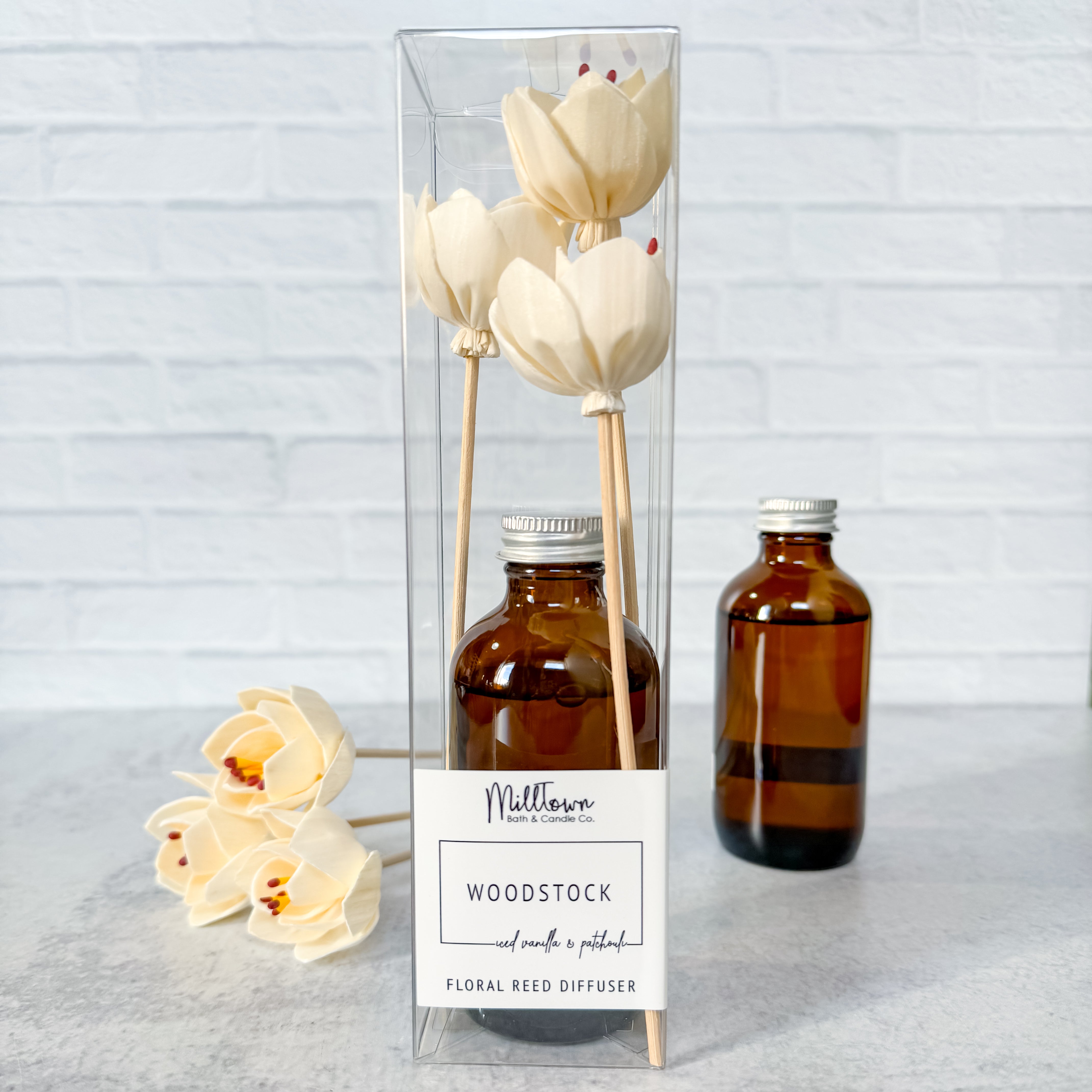Woodstock Floral Reed Diffuser โ MillTown Bath & Candle Company