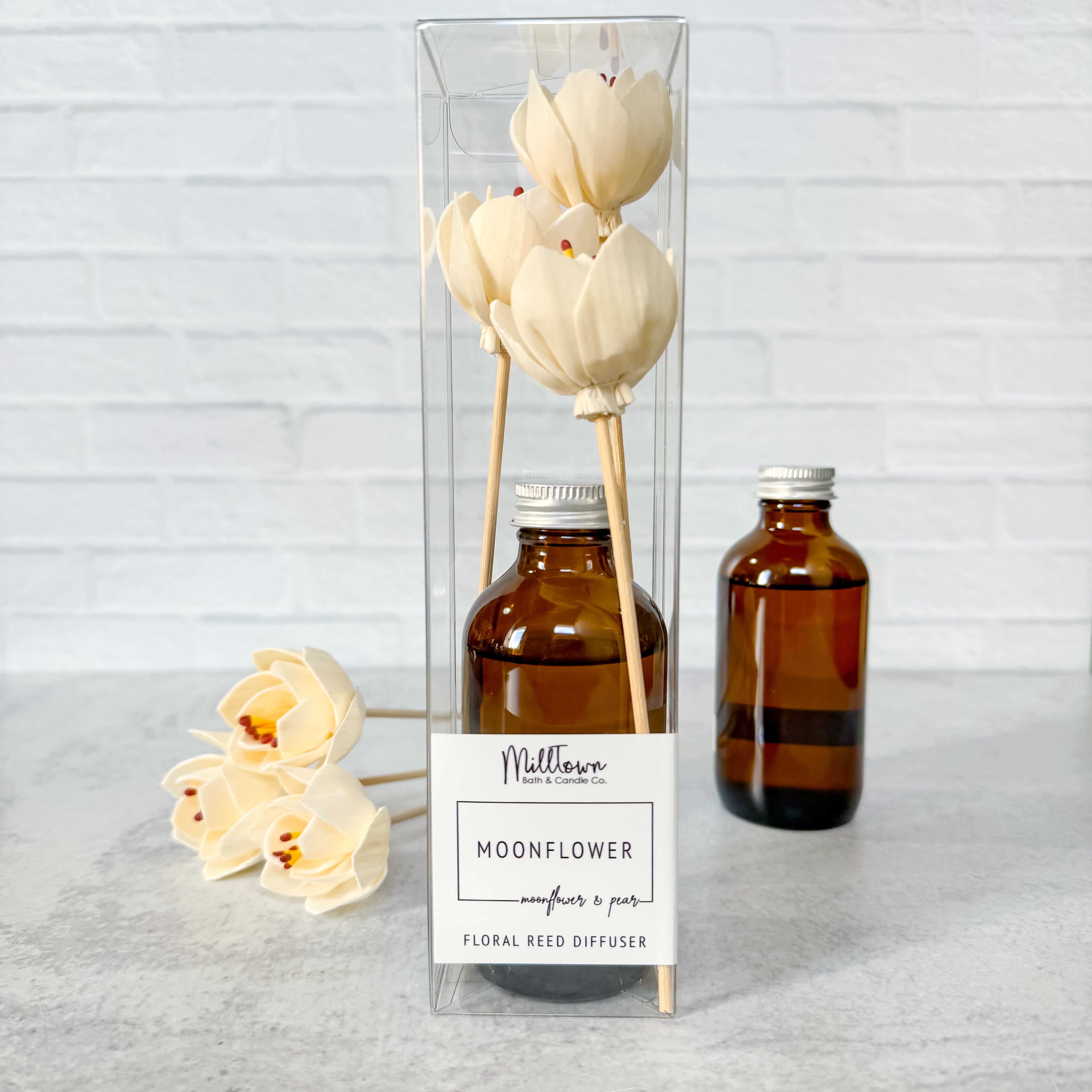Droplet Reed Diffuser Floral Reed Diffusers – MillTown Bath & Candle Company