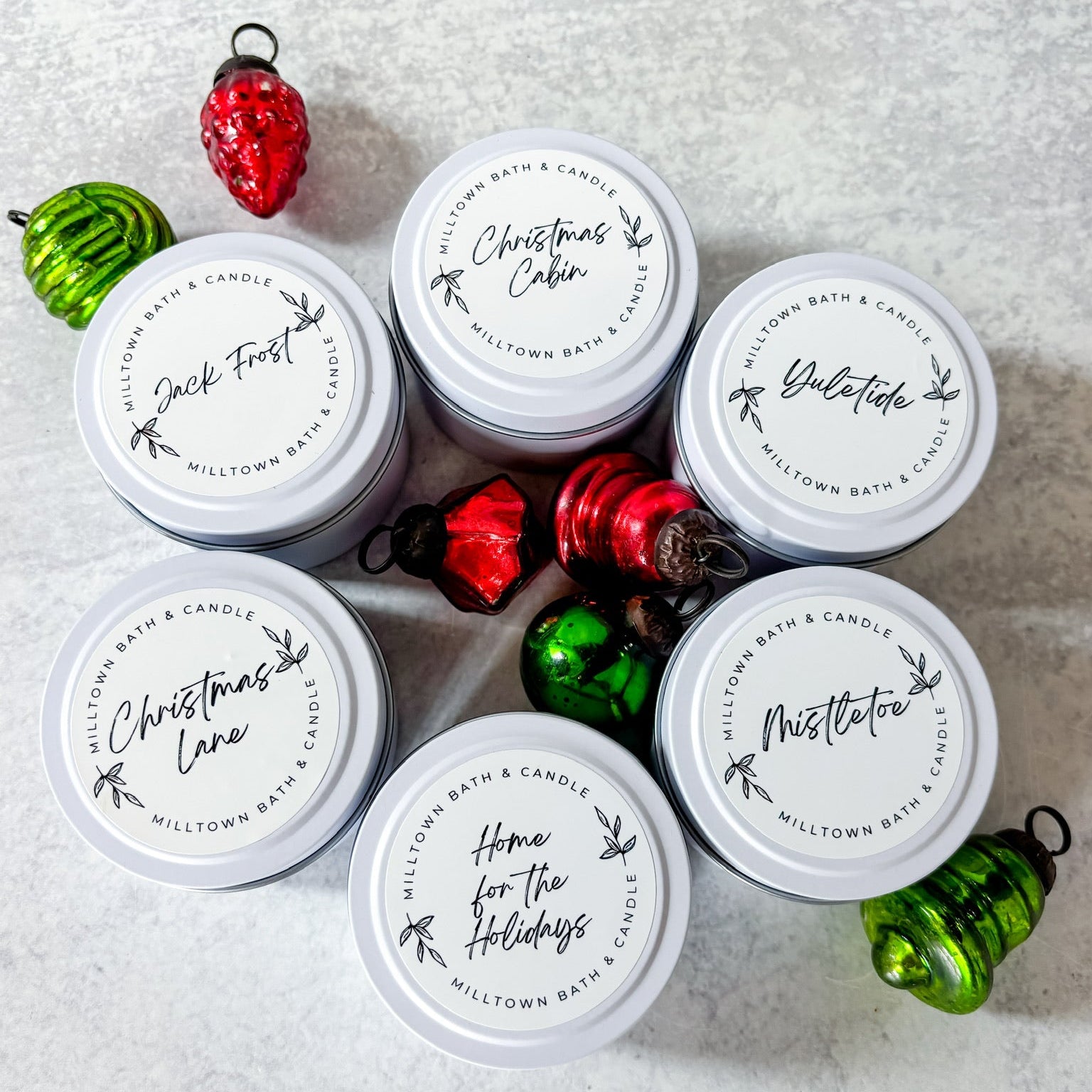 Candle Tins Christmas Scented MillTown Stocking Stuffers
