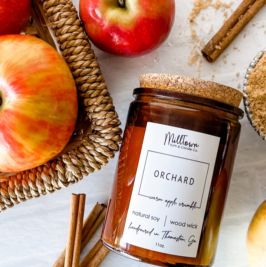 Orchard Fall 100% Natural Soy Wax Wood Wick Candle Thomaston, GA