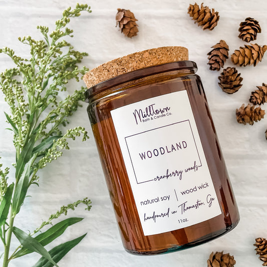 Woodland Fall 100% Natural Soy Wax Wood Wick Candle Thomaston, GA