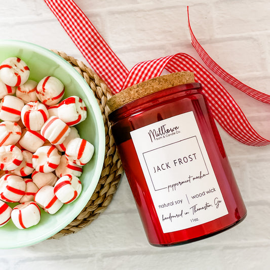 Jack Frost Holiday Christmas Soy Wax Wood Wick Candle Thomaston, GA
