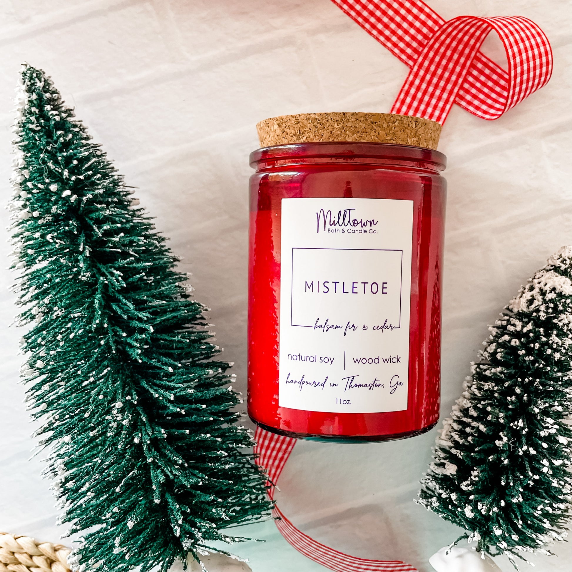 Mistletoe Holiday Christmas Soy Wax Wood Wick Candle Thomaston, GA