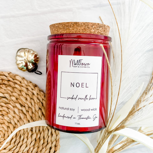 Noel Vanilla Holiday Christmas Soy Wax Wood Wick Candle Thomaston, GA