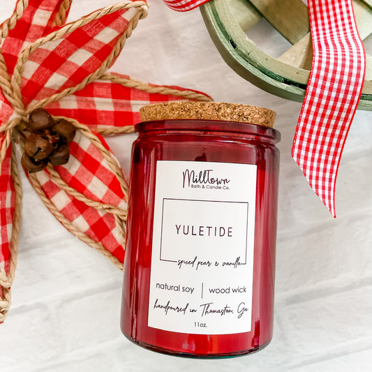 Yuletide Vanilla Holiday Christmas Soy Wax Wood Wick Candle Thomaston, GA
