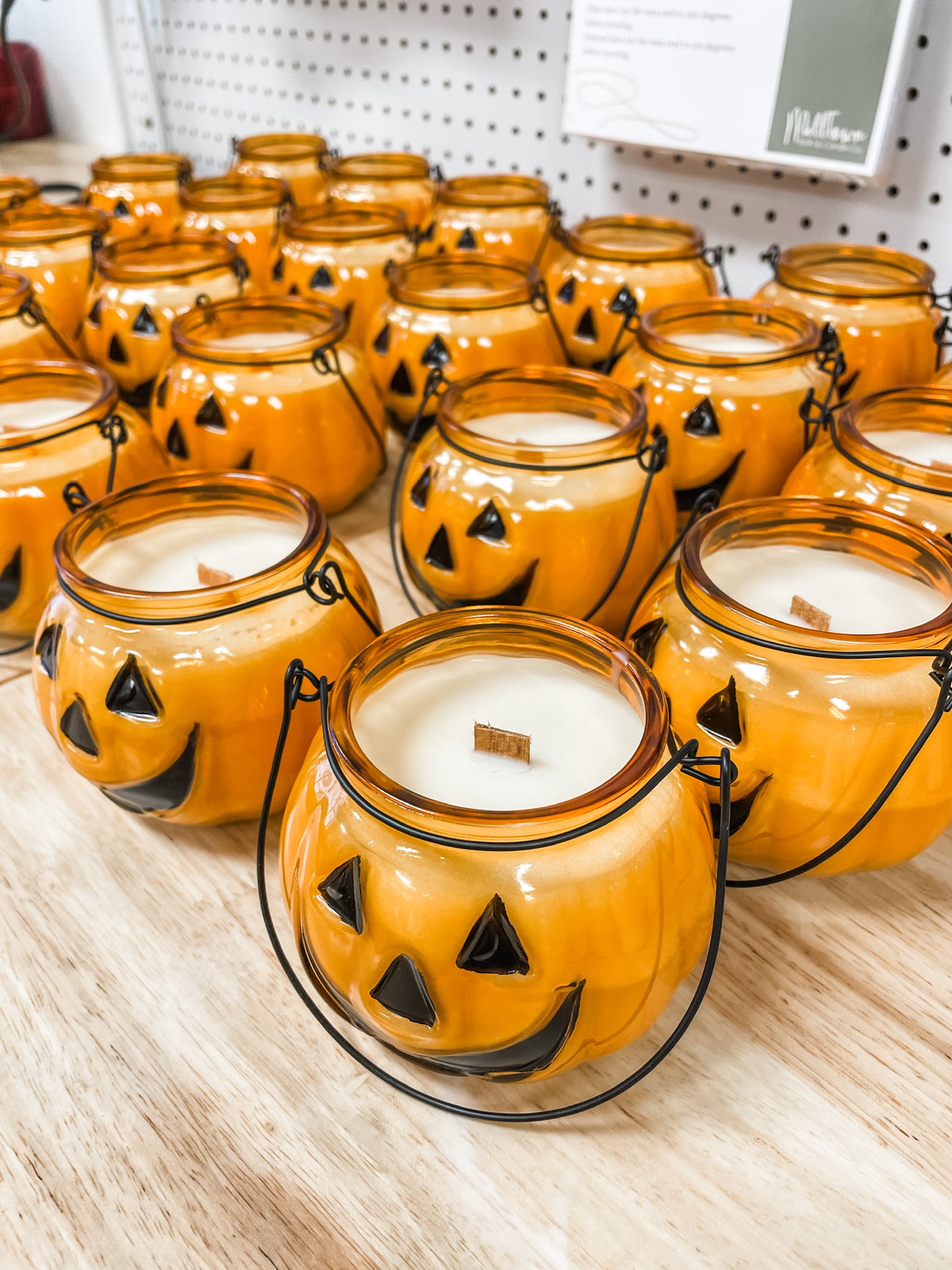 Halloween Pumpkin Top 100% Natural Soy Wax Wood Wick Candle Thomaston, GA