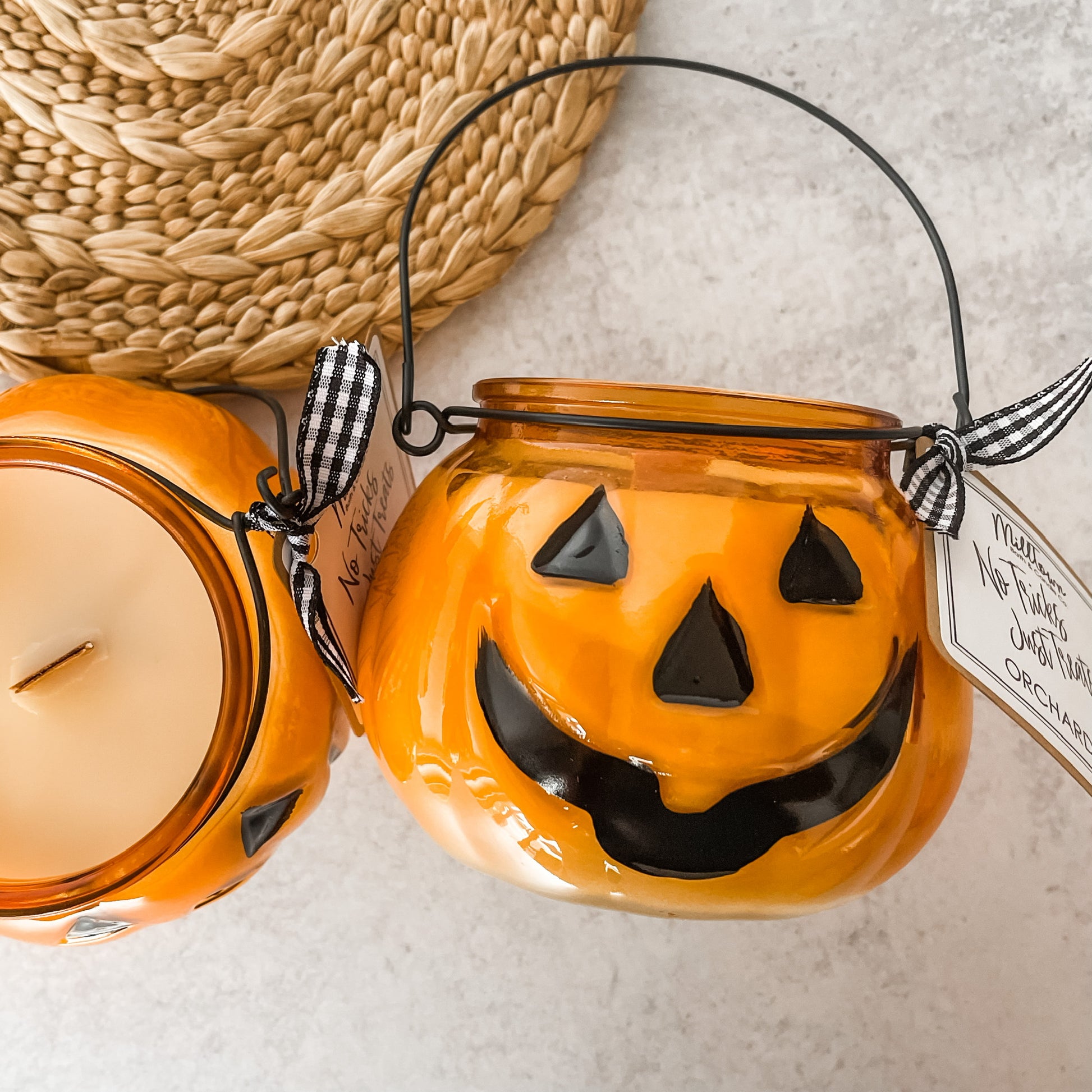 Halloween Pumpkin 100% Natural Soy Wax Wood Wick Candle Thomaston, GA